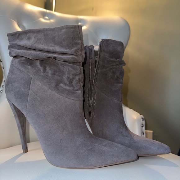 JustFab Suede Ankle Booties - Picture 4 of 7